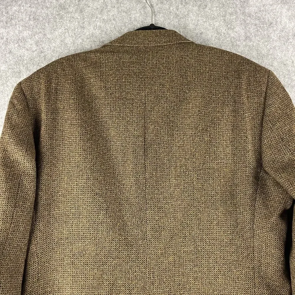 Jos A‎ Bank Wool Cashmere Tweed Blazer Sport Coat Jacket Mens 44R Brown 2 Button